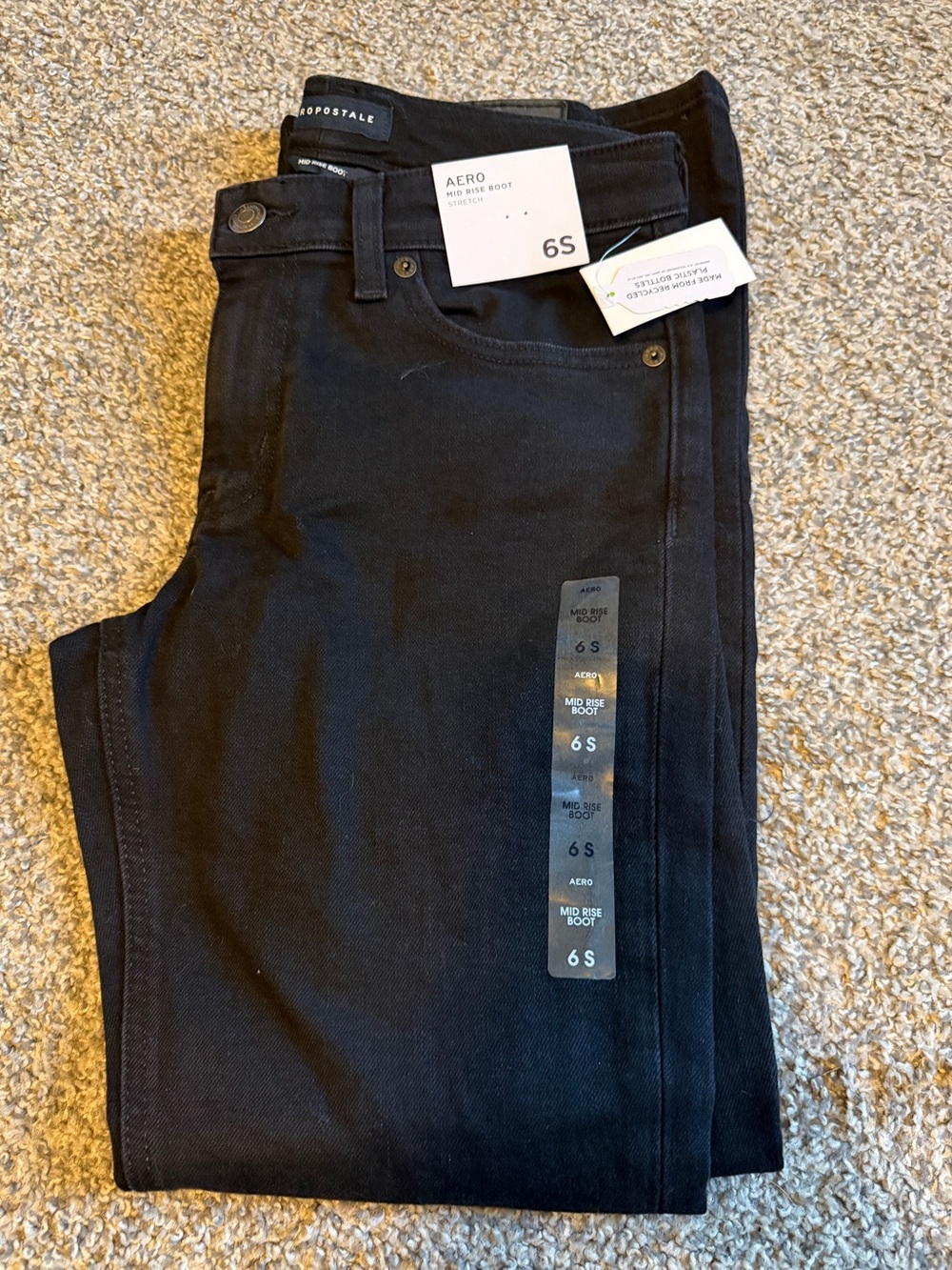 Aeropostale Black Mid Rise Bootcut Stretch Jeans